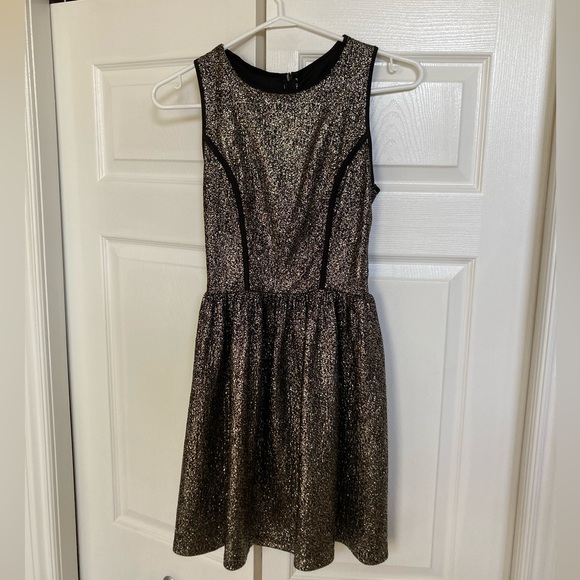 Gorgeous Sparkling Gold and Black Dress XS. Lord and Taylor Design Lab - Picture 1 of 5